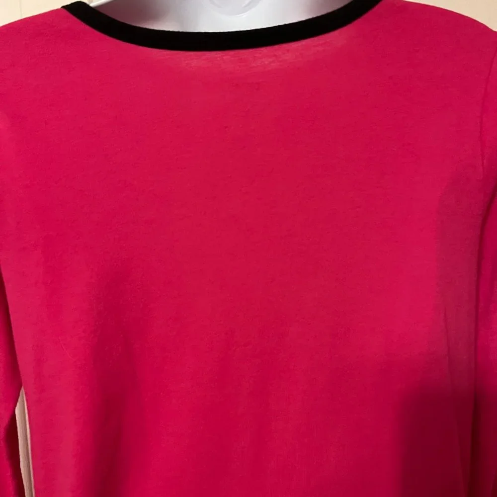 Justice Dance pink and black long sleeve top